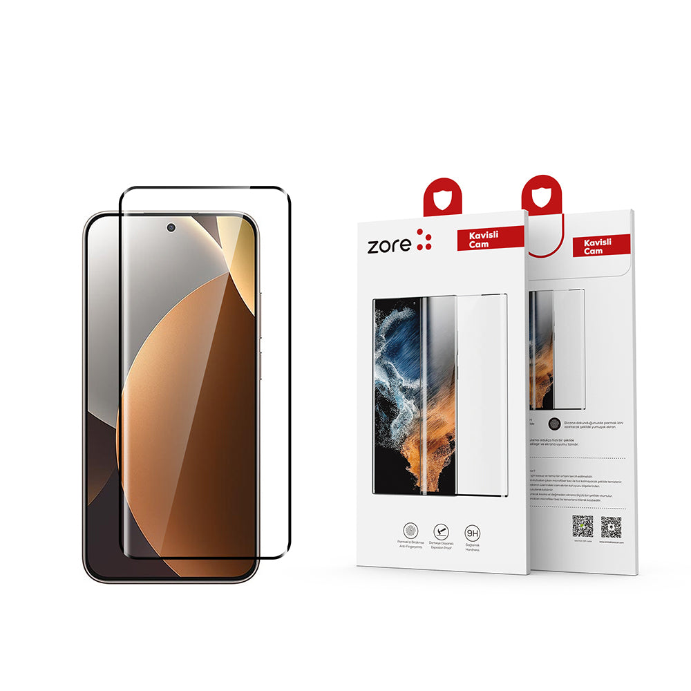 Xiaomi Redmi Note 15 Pro Zore Full Yapışkanlı Cam Ekran Koruyucu Şeffaf