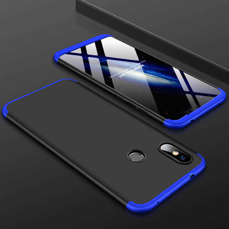 Xiaomi Redmi Note 6 Pro Kılıf Zore Ays Kapak Siyah-Kırmızı