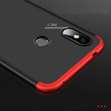 Xiaomi Redmi Note 6 Pro Kılıf Zore Ays Kapak Siyah-Kırmızı