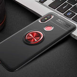 Xiaomi Redmi Note 6 Pro Kılıf Zore Ravel Silikon Kapak Siyah-Rose Gold