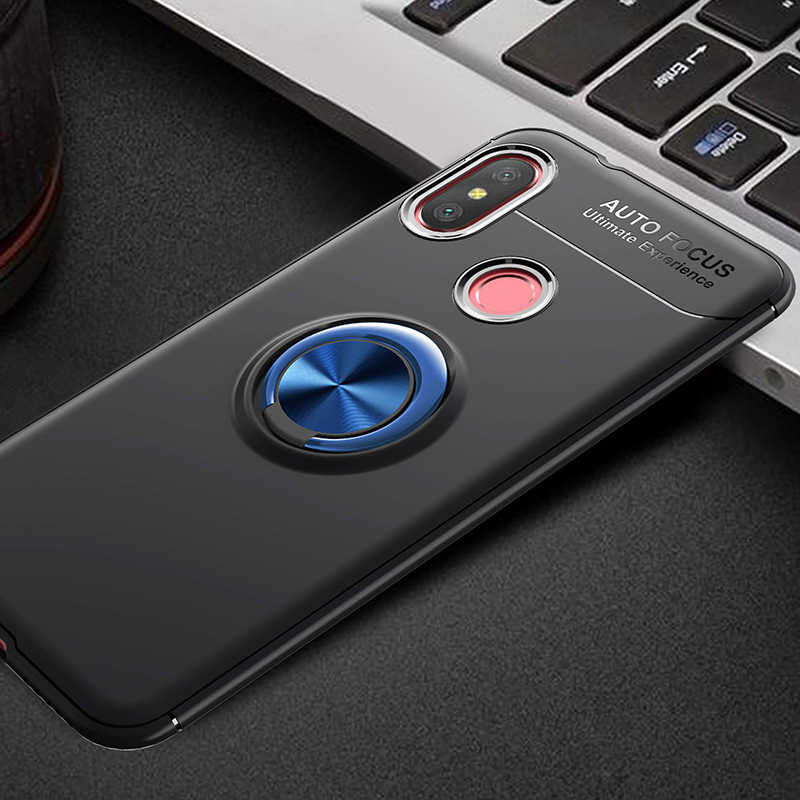 Xiaomi Redmi Note 6 Pro Kılıf Zore Ravel Silikon Kapak Siyah-Rose Gold