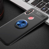 Xiaomi Redmi Note 6 Pro Kılıf Zore Ravel Silikon Kapak Siyah-Mavi