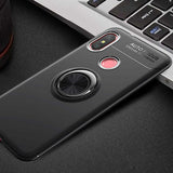 Xiaomi Redmi Note 6 Pro Kılıf Zore Ravel Silikon Kapak Siyah-Rose Gold