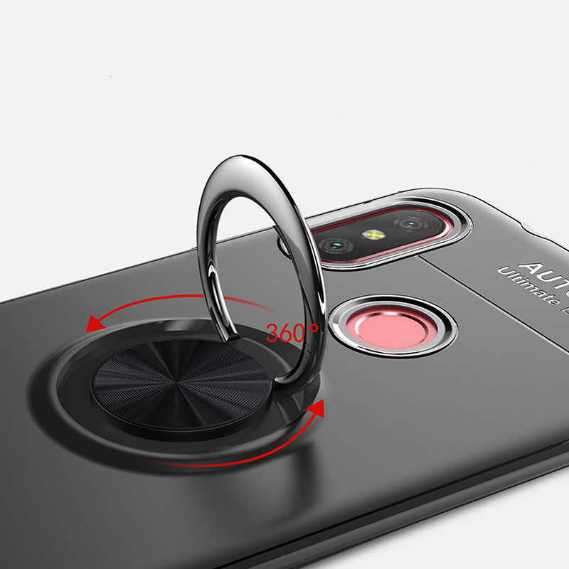 Xiaomi Redmi Note 6 Pro Kılıf Zore Ravel Silikon Kapak Siyah-Kırmızı