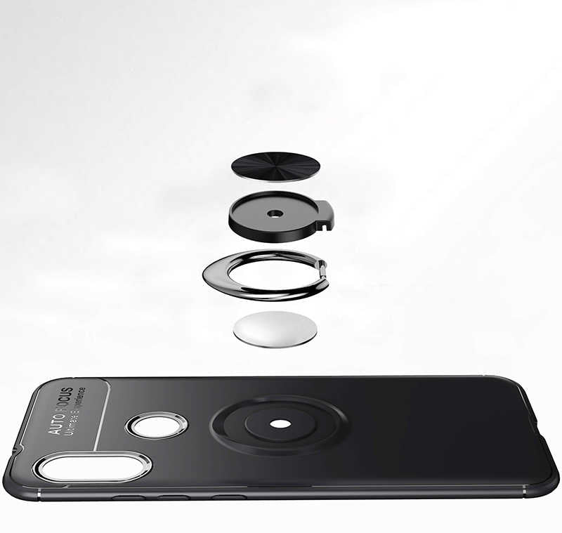 Xiaomi Redmi Note 6 Pro Kılıf Zore Ravel Silikon Kapak Siyah-Mavi