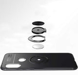 Xiaomi Redmi Note 6 Pro Kılıf Zore Ravel Silikon Kapak Siyah-Mavi
