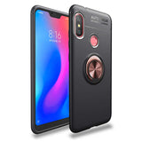 Xiaomi Redmi Note 6 Pro Kılıf Zore Ravel Silikon Kapak Siyah-Rose Gold