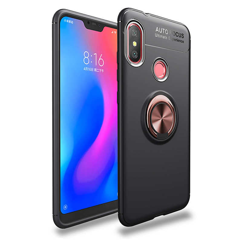 Xiaomi Redmi Note 6 Pro Kılıf Zore Ravel Silikon Kapak Siyah-Rose Gold