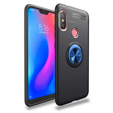 Xiaomi Redmi Note 6 Pro Kılıf Zore Ravel Silikon Kapak Siyah-Mavi