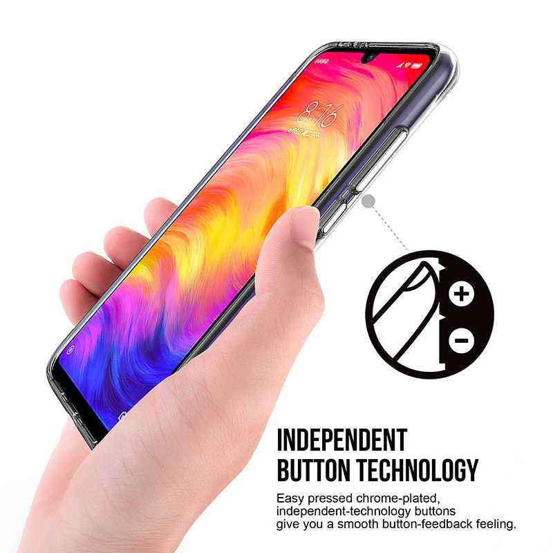 Xiaomi Redmi Note 7 Kılıf Zore Gard Silikon Renksiz
