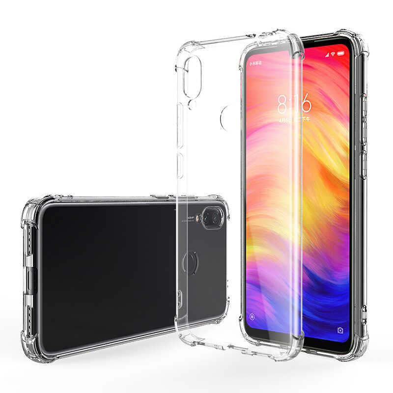 Xiaomi Redmi Note 7 Kılıf Zore Nitro Anti Shock Silikon Renksiz