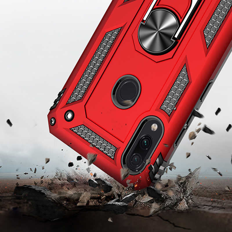 Xiaomi Redmi Note 7 Kılıf Zore Vega Kapak Kırmızı