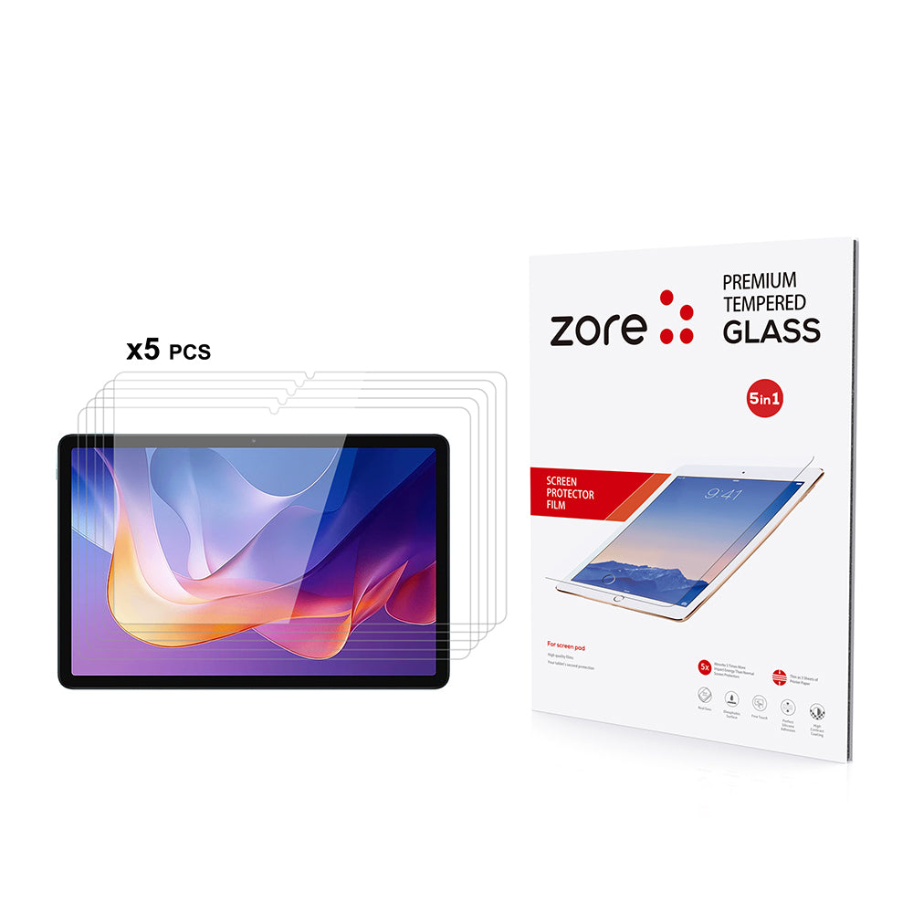 Xiaomi Redmi Pad 2 Zore 5in1 Tablet Temperli Cam Ekran Koruyucu Şeffaf