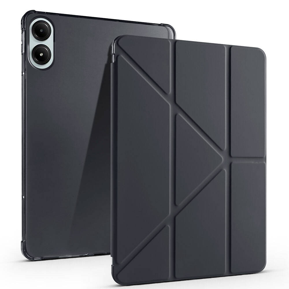 Xiaomi Redmi Pad Pro Kılıf Zore Tri Folding Kalem Bölmeli Standlı Kılıf Koyu Yeşil