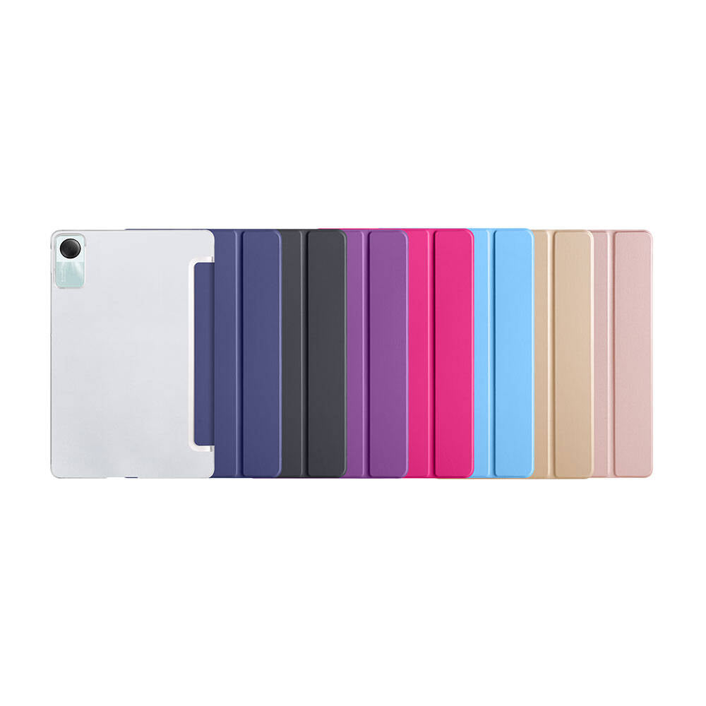 Xiaomi Redmi Pad SE 11" Zore Smart Cover Standlı 1-1 Kılıf Gri