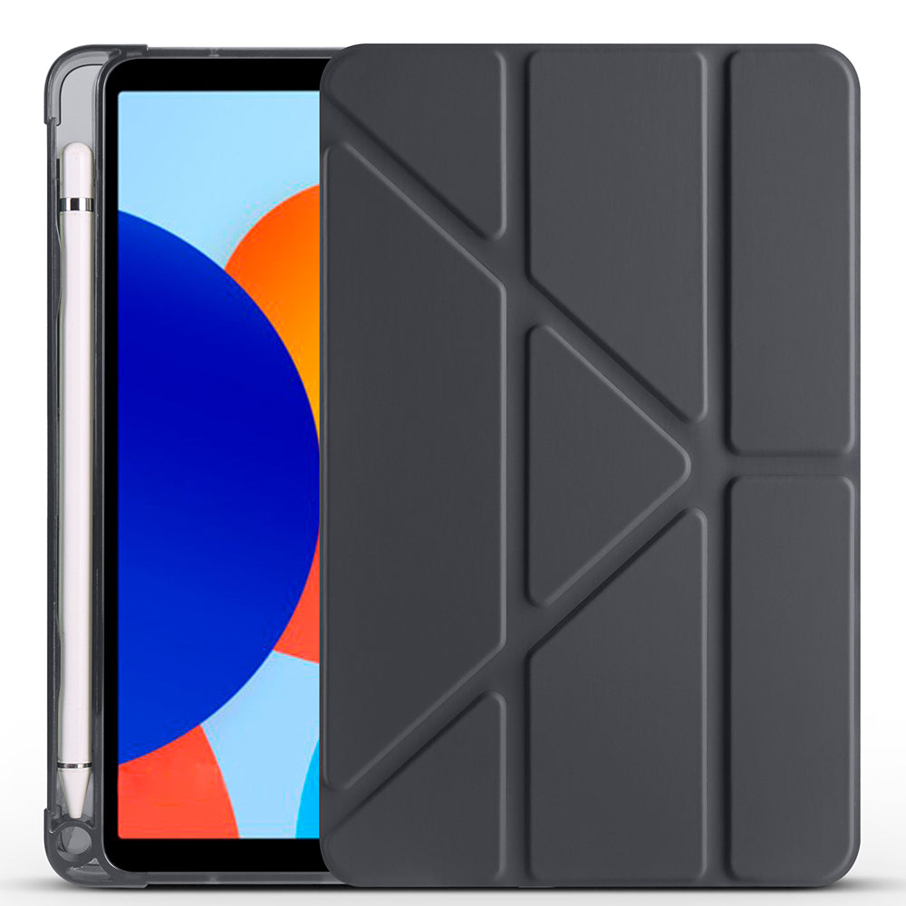 Xiaomi Redmi Pad SE 8.7 Kılıf Zore Tri Folding Kalem Bölmeli Standlı Kılıf Siyah