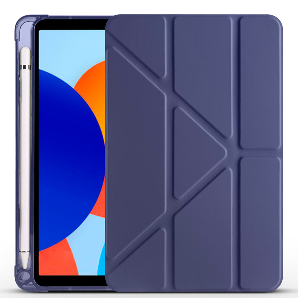 Xiaomi Redmi Pad SE 8.7 Kılıf Zore Tri Folding Kalem Bölmeli Standlı Kılıf Siyah