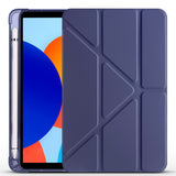 Xiaomi Redmi Pad SE 8.7 Kılıf Zore Tri Folding Kalem Bölmeli Standlı Kılıf Lacivert