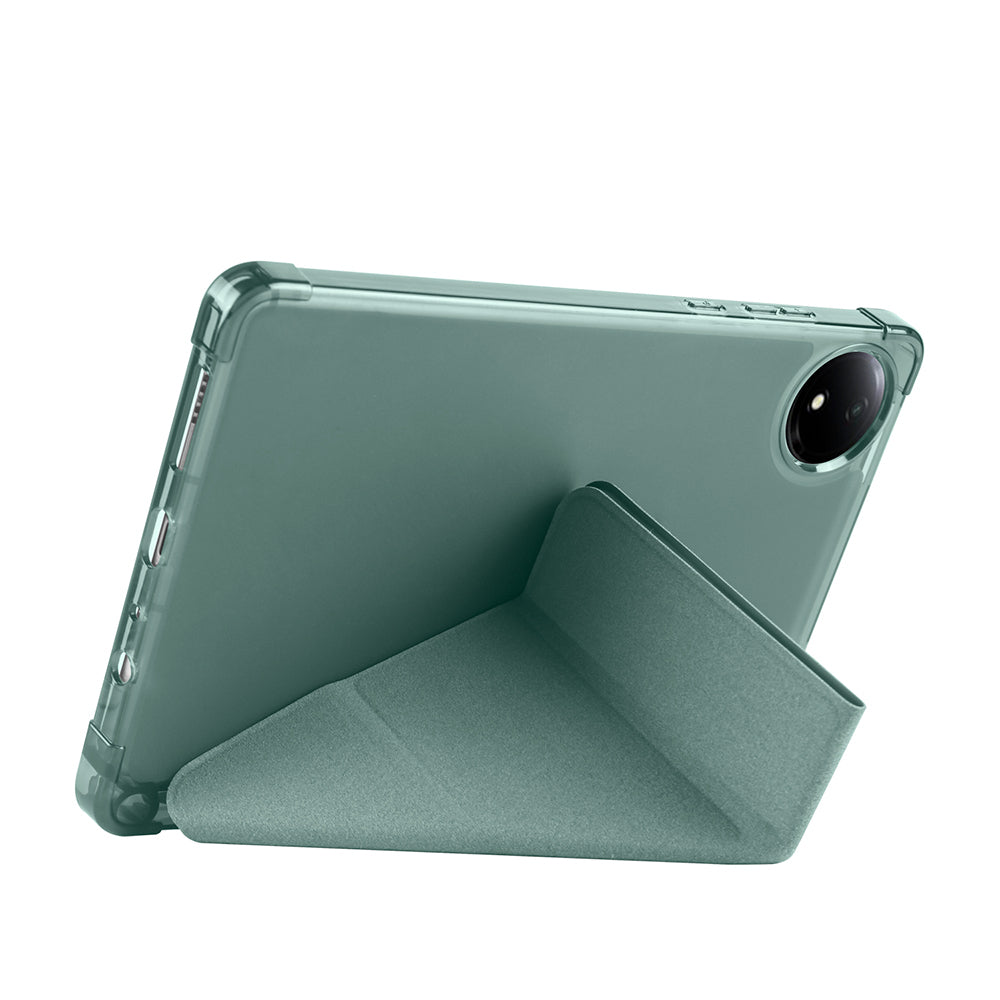 Xiaomi Redmi Pad SE 8.7 Kılıf Zore Tri Folding Kalem Bölmeli Standlı Kılıf Koyu Yeşil
