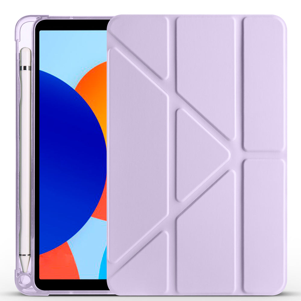 Xiaomi Redmi Pad SE 8.7 Kılıf Zore Tri Folding Kalem Bölmeli Standlı Kılıf Mavi