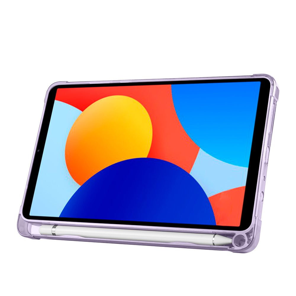 Xiaomi Redmi Pad SE 8.7 Kılıf Zore Tri Folding Kalem Bölmeli Standlı Kılıf Lacivert