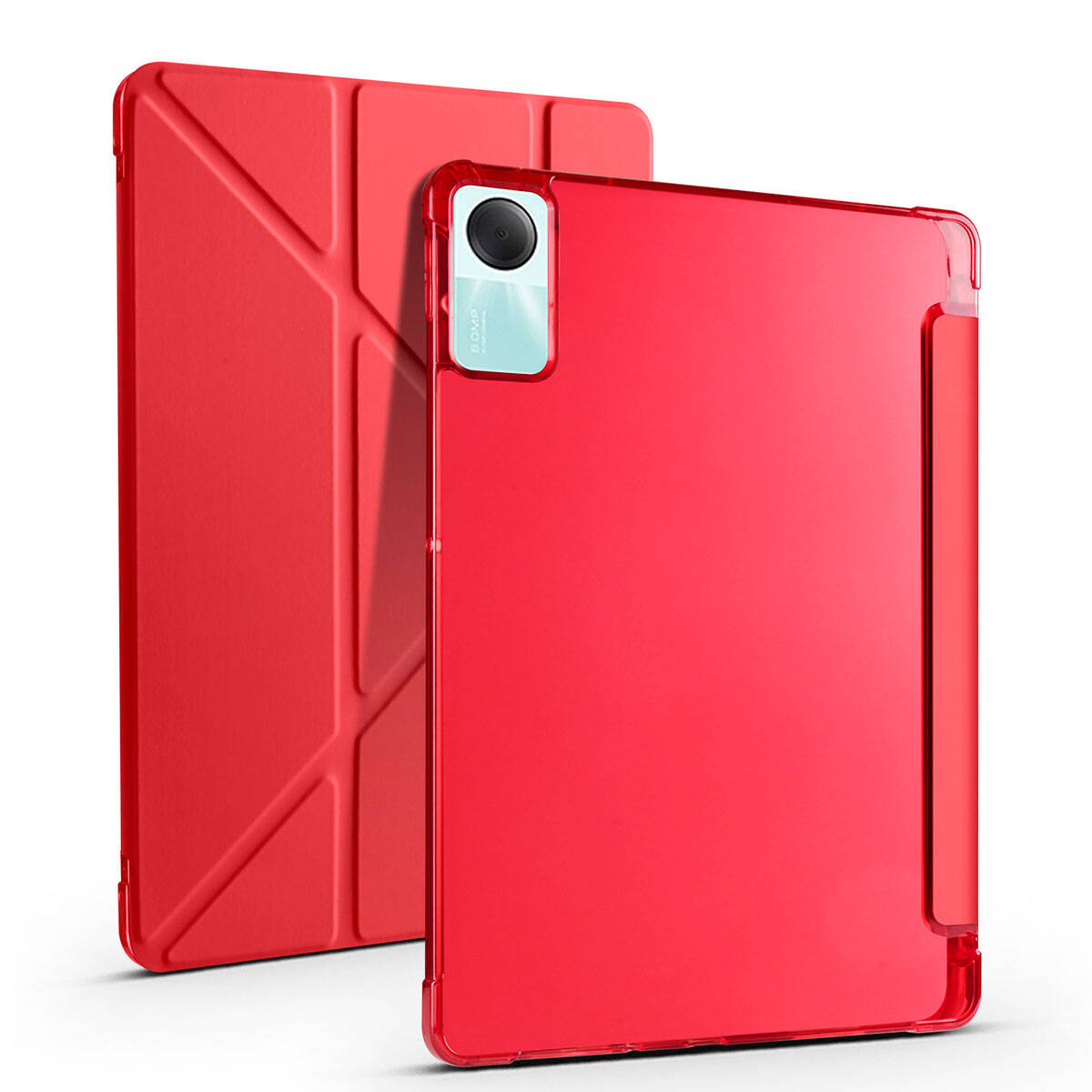 Xiaomi Redmi Pad SE Kılıf Zore Tri Folding Kalem Bölmeli Standlı Kılıf Siyah