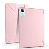 Xiaomi Redmi Pad SE Kılıf Zore Tri Folding Kalem Bölmeli Standlı Kılıf Kırmızı