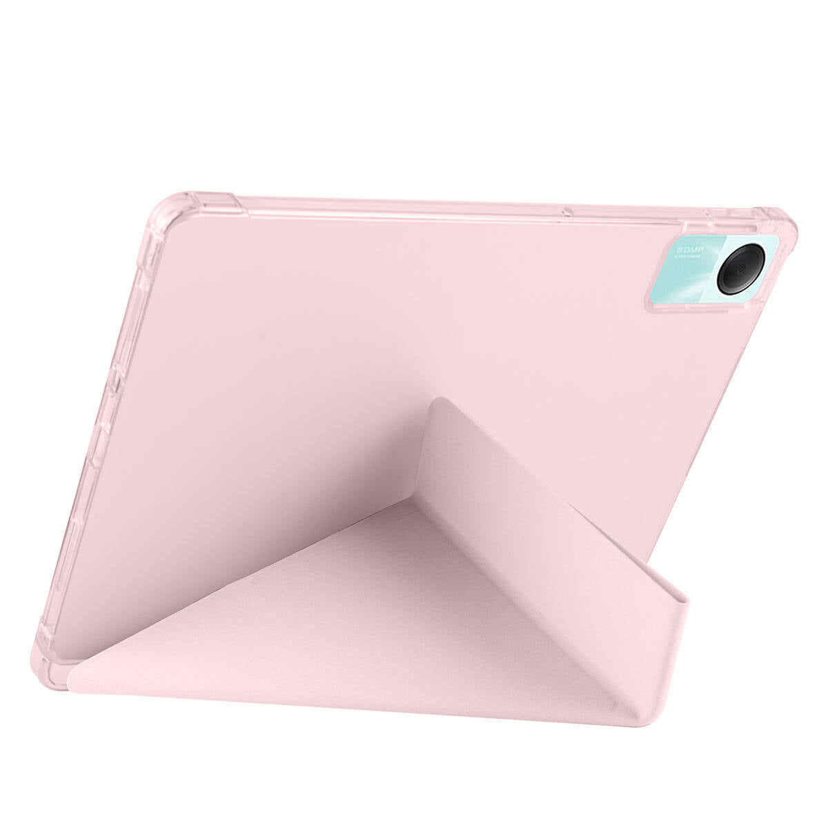 Xiaomi Redmi Pad SE Kılıf Zore Tri Folding Kalem Bölmeli Standlı Kılıf Kırmızı