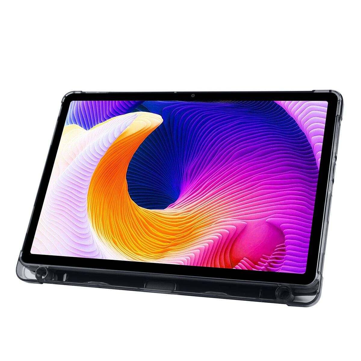 Xiaomi Redmi Pad SE Kılıf Zore Tri Folding Kalem Bölmeli Standlı Kılıf Siyah