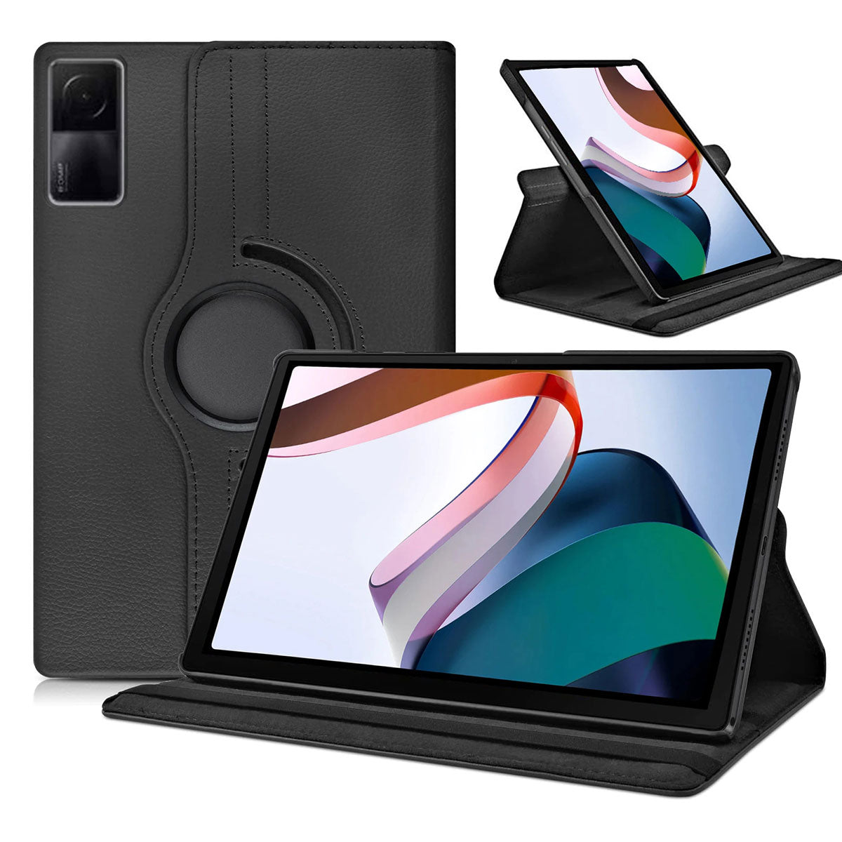 Xiaomi Redmi Pad Zore Dönebilen Standlı Kılıf Pembe Koyu
