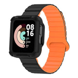 Xiaomi Redmi Watch 1 Silikon Kordon Zore KRD-105 Strap Kayış Beyaz-Siyah
