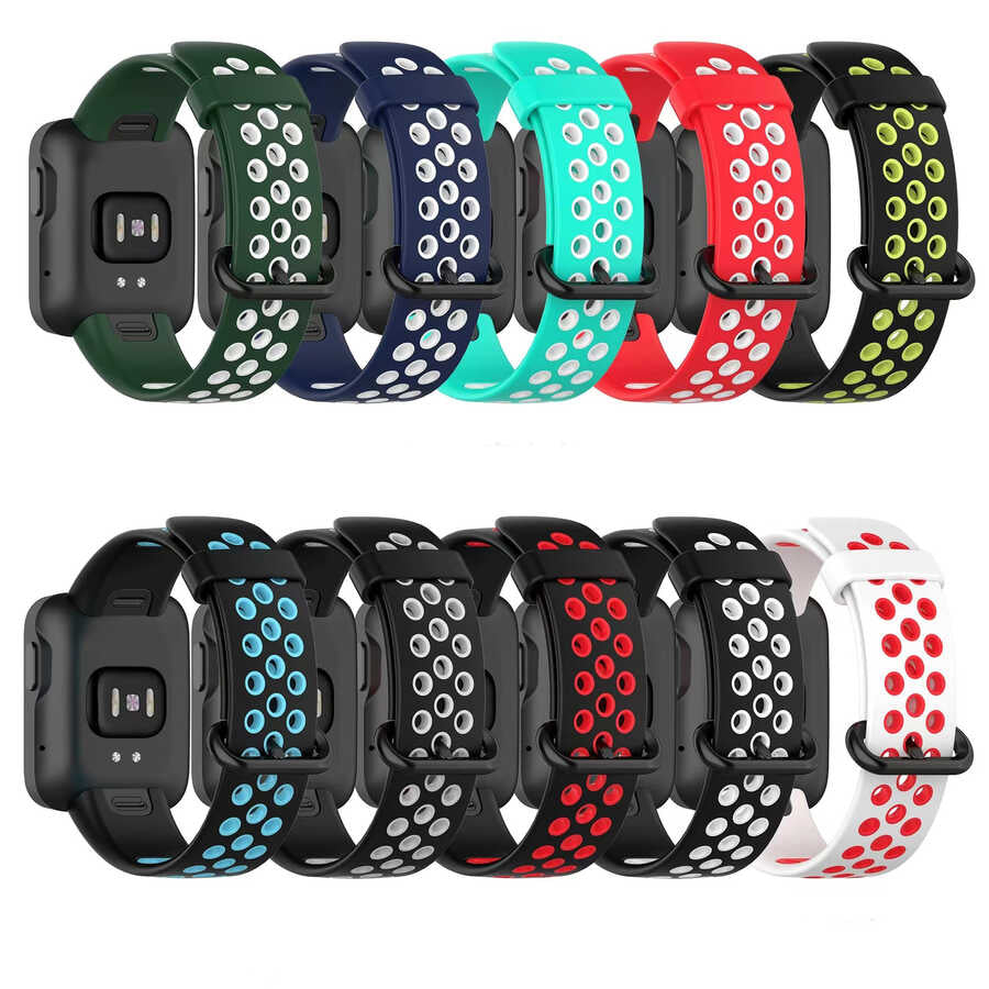 Xiaomi Redmi Watch 2 Lite KRD-02 Silikon Kordon Petrol Yeşil-Beyaz