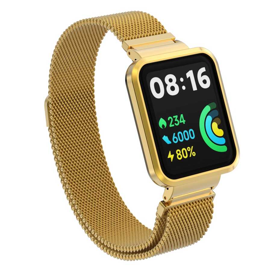 Xiaomi Redmi Watch 2 Lite Zore KRD-58 Metal Kordon Rose Gold