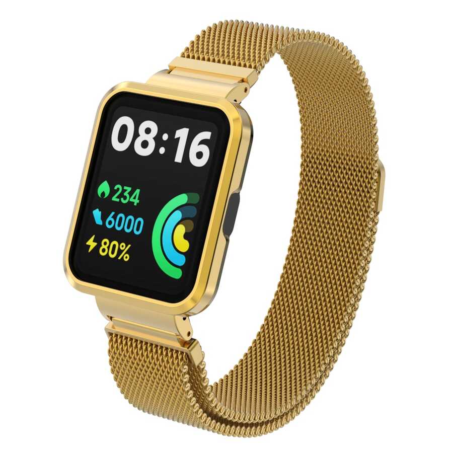 Xiaomi Redmi Watch 2 Lite Zore KRD-58 Metal Kordon Pembe