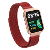 Xiaomi Redmi Watch 2 Lite Zore KRD-58 Metal Kordon Kırmızı