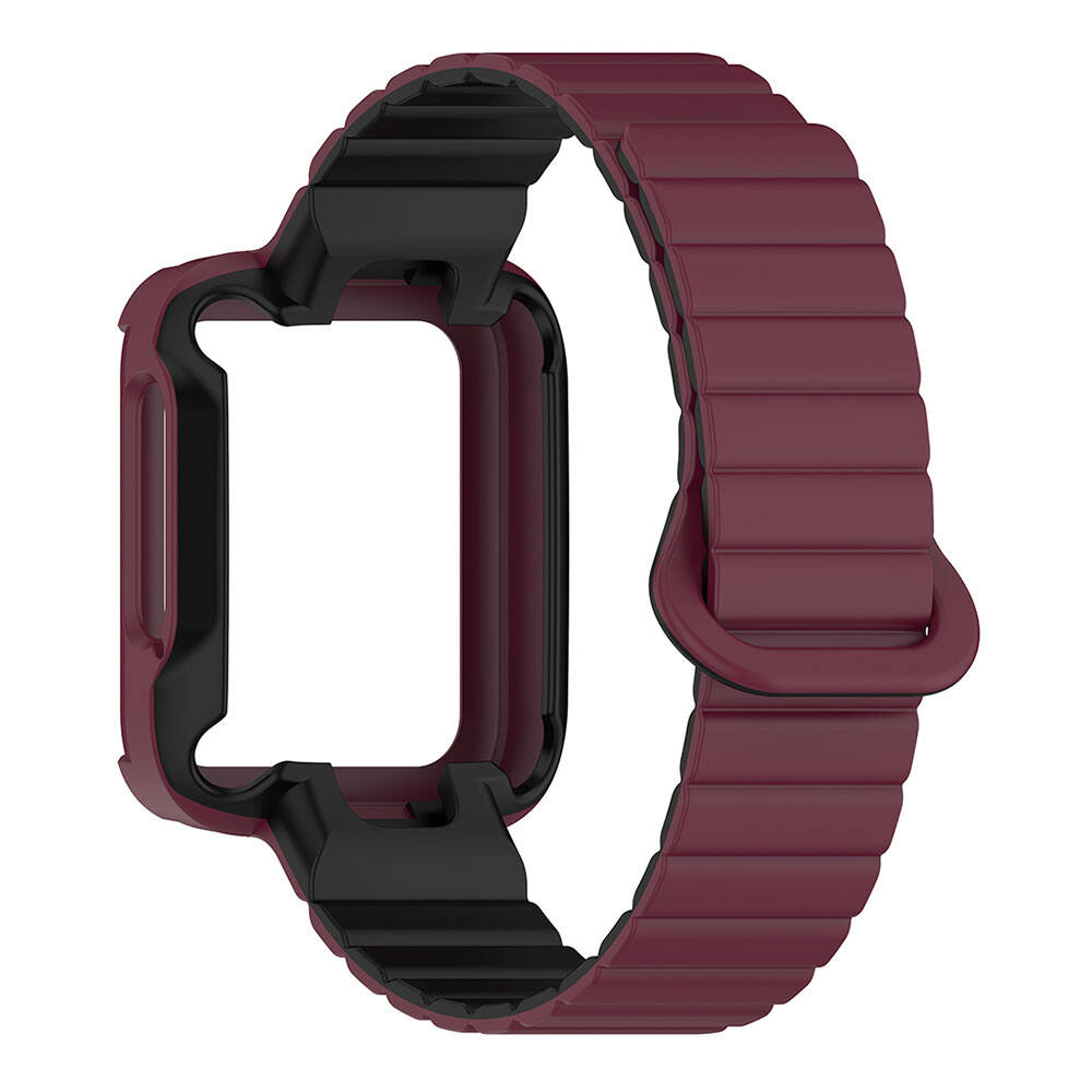 Xiaomi Redmi Watch 2 Silikon Kordon Zore KRD-105 Strap Kayış Siyah-Turuncu