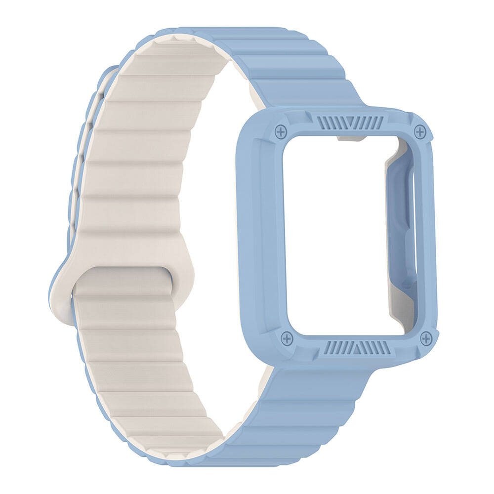 Xiaomi Redmi Watch 2 Silikon Kordon Zore KRD-105 Strap Kayış Mavi-Starlight