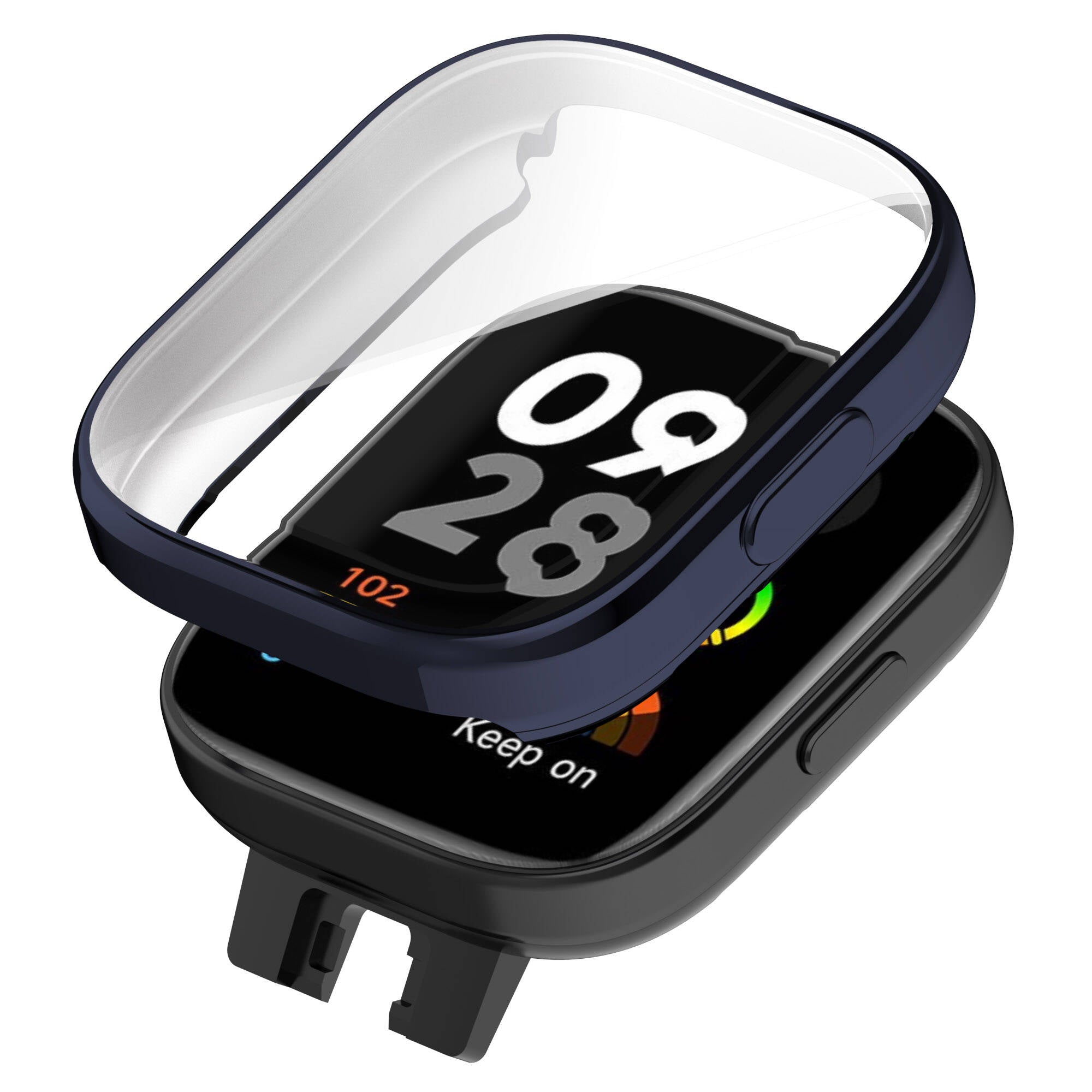 Xiaomi Redmi Watch 3 360 Derece Korumalı Kasa ve Ekran Koruyucu Zore Watch Gard 30 Pembe