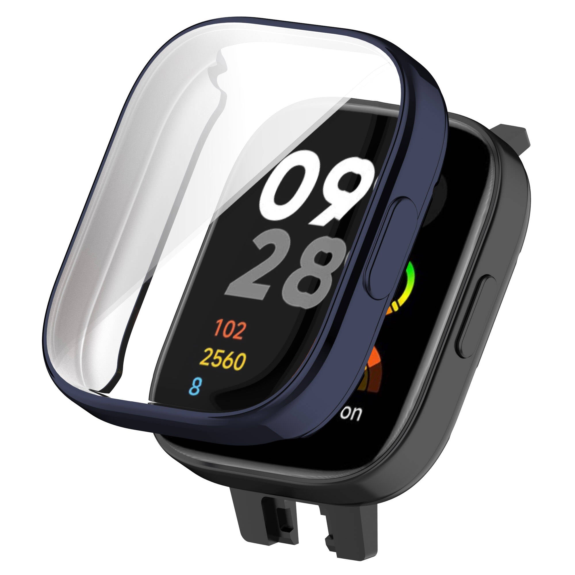 Xiaomi Redmi Watch 3 360 Derece Korumalı Kasa ve Ekran Koruyucu Zore Watch Gard 30 Rose Gold