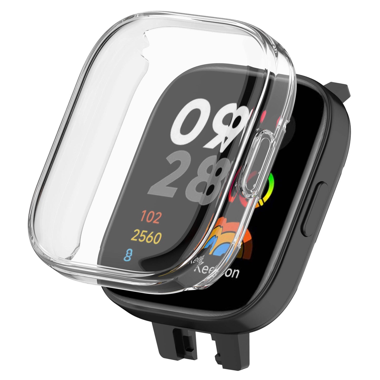 Xiaomi Redmi Watch 3 360 Derece Korumalı Kasa ve Ekran Koruyucu Zore Watch Gard 30 Gümüş