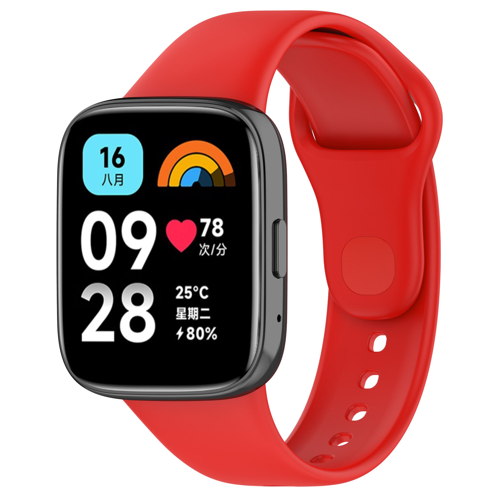 Xiaomi Redmi Watch 3 Active Zore Klasik Kordon Kırmızı