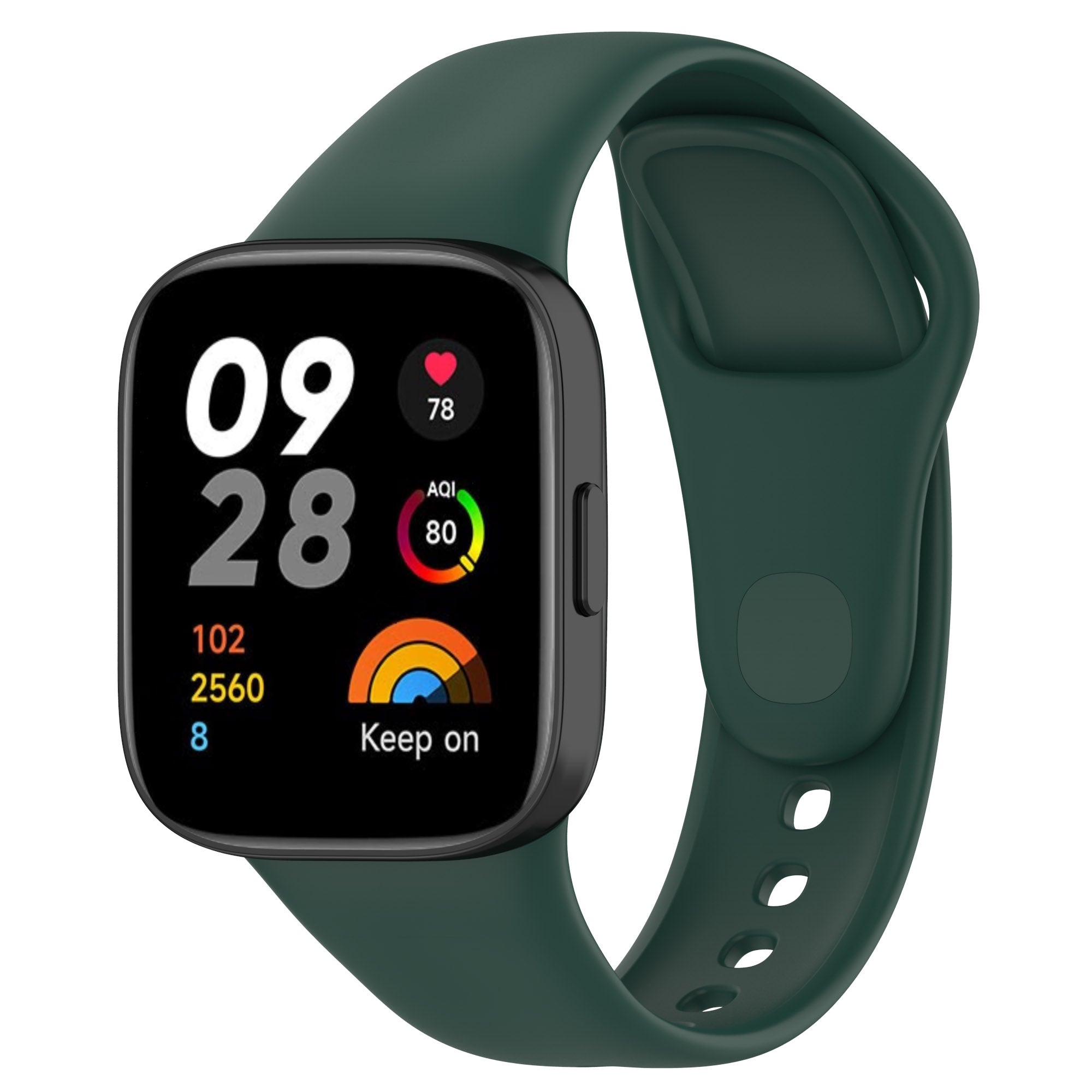 Xiaomi Redmi Watch 3 Zore KRD-81 Silikon Kordon Koyu Yeşil