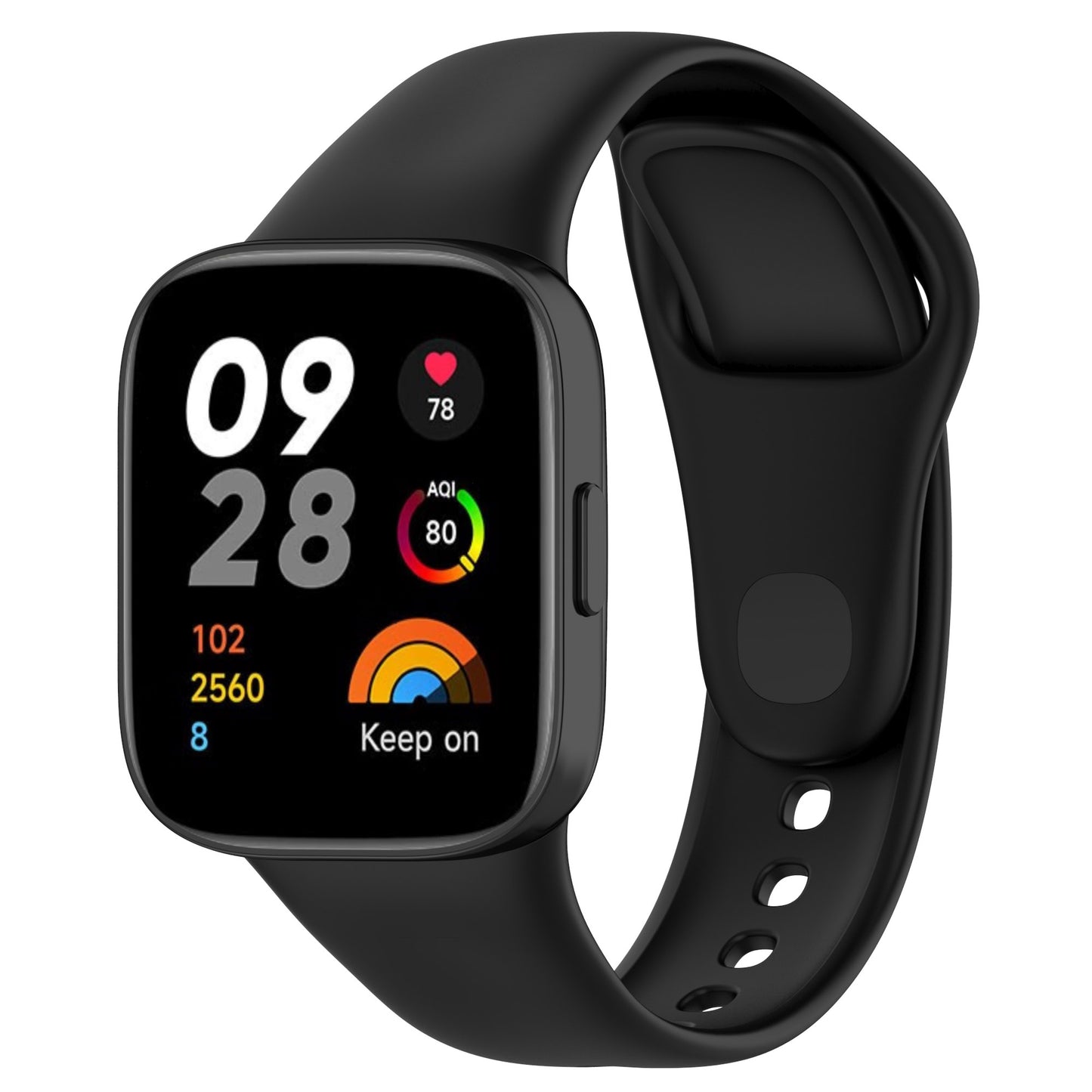 Xiaomi Redmi Watch 3 Zore KRD-81 Silikon Kordon Siyah