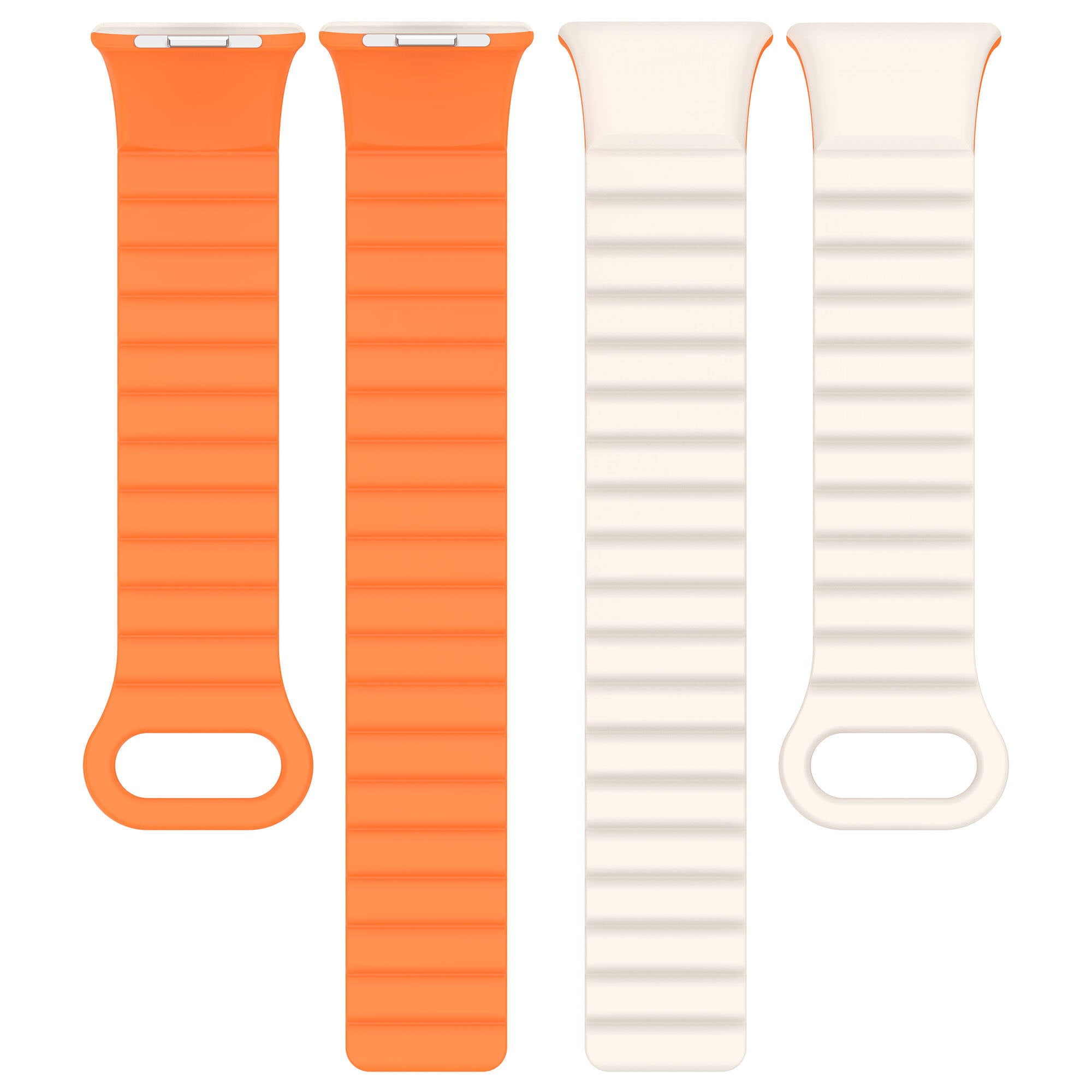 Xiaomi Redmi Watch 4 Silikon Kordon Zore KRD-105 Strap Kayış Pembe-Turuncu