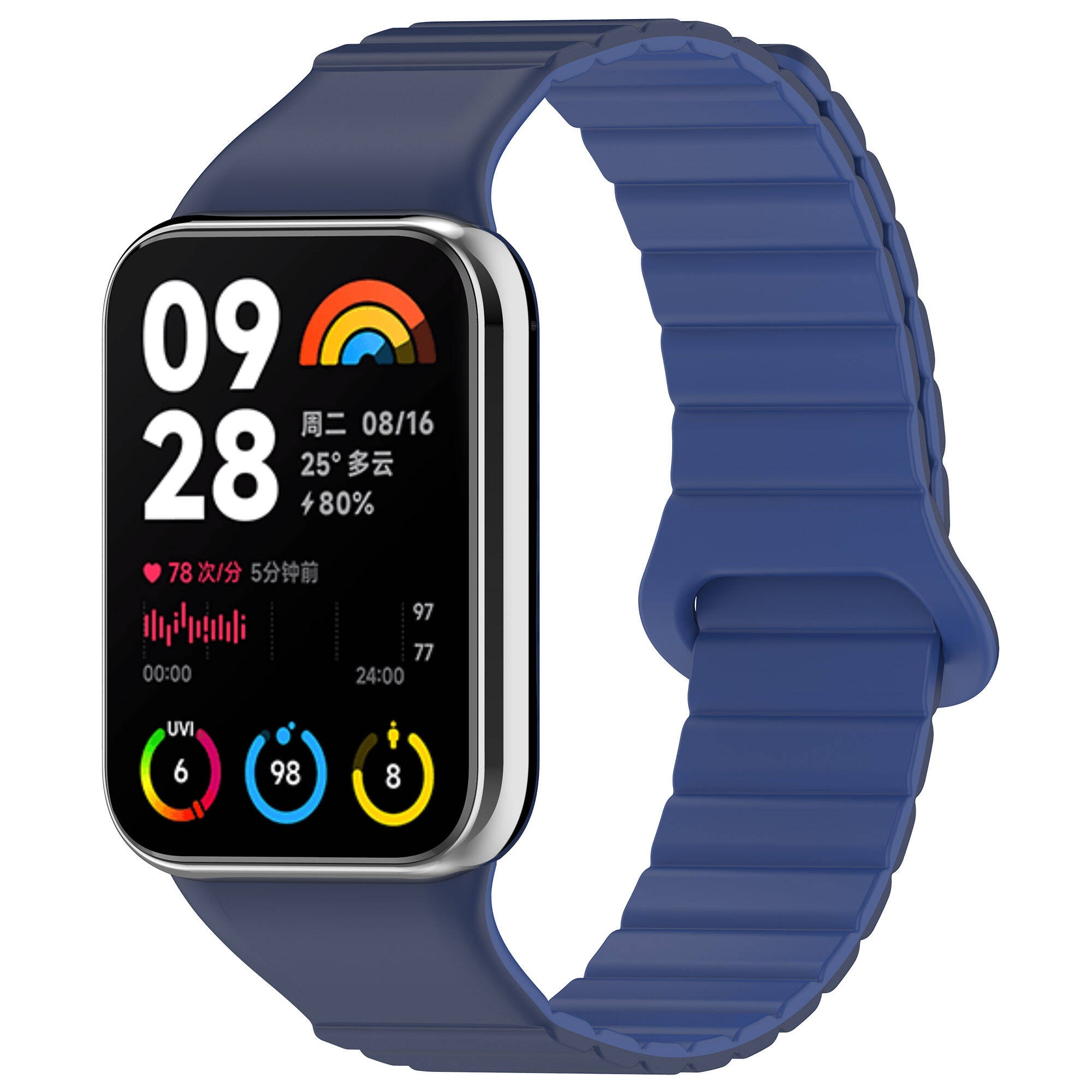 Xiaomi Redmi Watch 4 Silikon Kordon Zore KRD-105 Strap Kayış Pembe-Turuncu