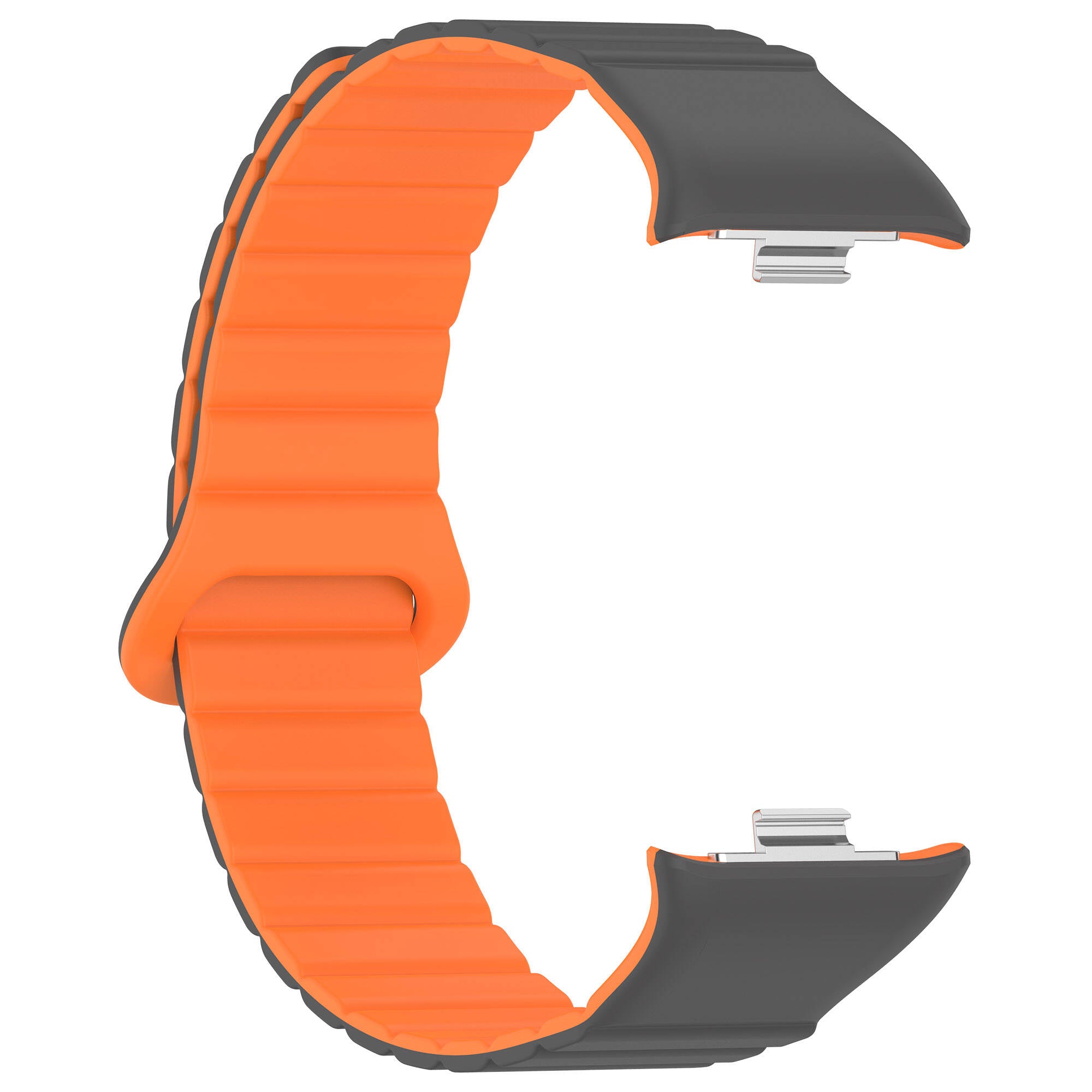 Xiaomi Redmi Watch 4 Silikon Kordon Zore KRD-105 Strap Kayış Pembe-Turuncu