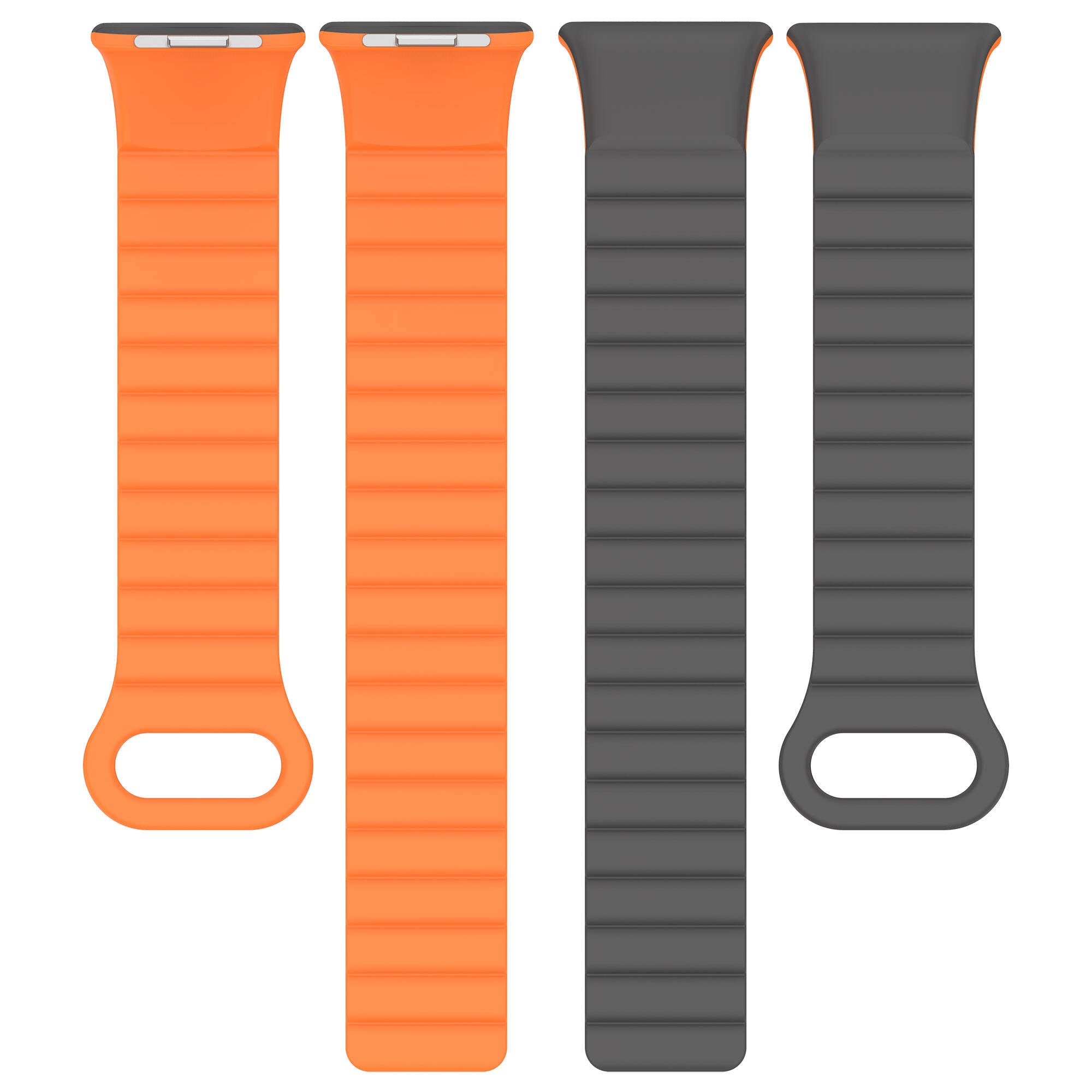 Xiaomi Redmi Watch 4 Silikon Kordon Zore KRD-105 Strap Kayış Pembe-Turuncu