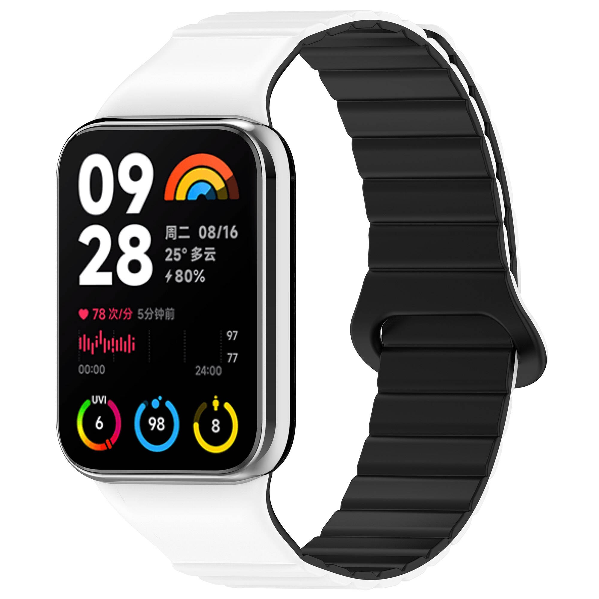 Xiaomi Redmi Watch 4 Silikon Kordon Zore KRD-105 Strap Kayış Pembe-Turuncu