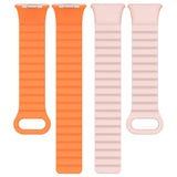 Xiaomi Redmi Watch 4 Silikon Kordon Zore KRD-105 Strap Kayış Pembe-Turuncu