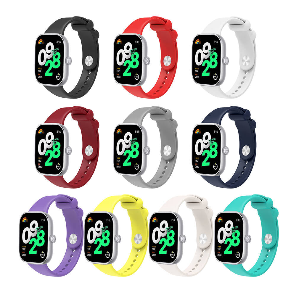 Xiaomi Redmi Watch 4 Zore KRD-109 Silikon Kordon Koyu Kırmızı